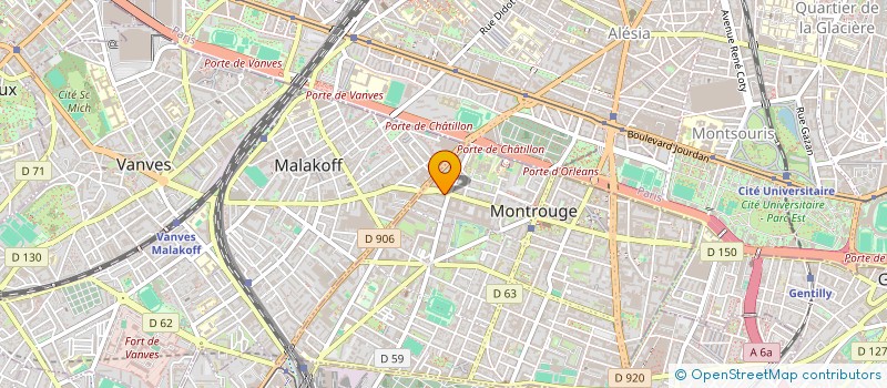 localisation de l'entreprise RMBH INVEST  MONTROUGE