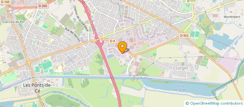 localisation de l'entreprise RMC AVERTY ASSOCIES  LES PONTS-DE-CE