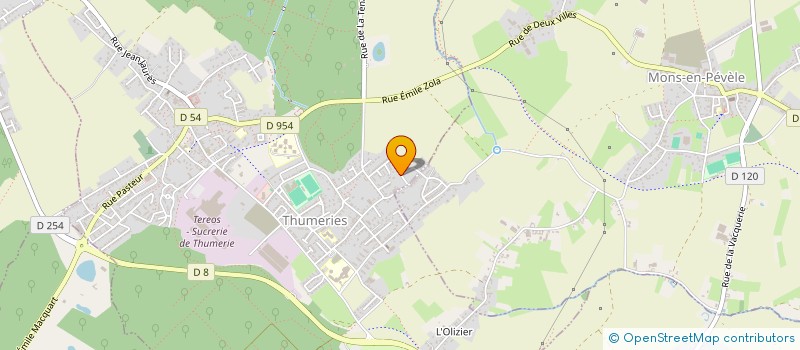 localisation de l'entreprise RMG SERVICES à THUMERIES