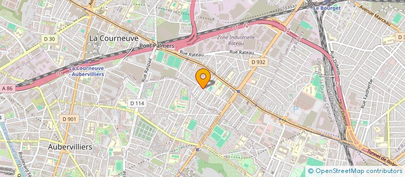 localisation de l'entreprise RMJ BAT à LA COURNEUVE