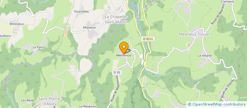 localisation de l'entreprise RMLM SERVICES à MEYRIEUX-TROUET