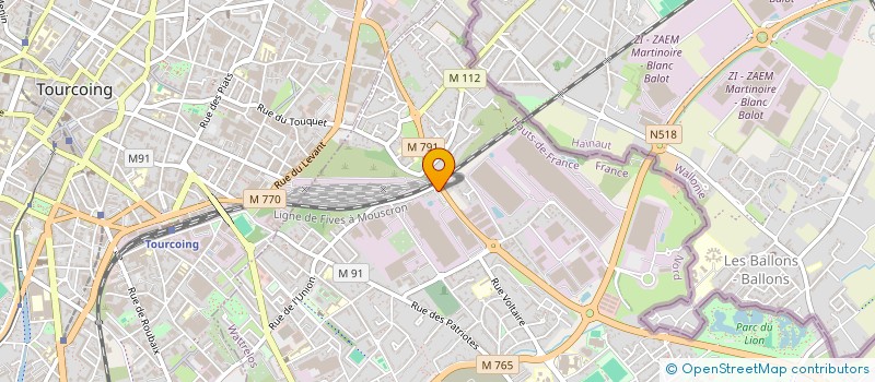 localisation de l'entreprise RMR RECYCLAGE  WATTRELOS