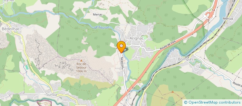 localisation de l'entreprise RMS M2 à ARIGNAC