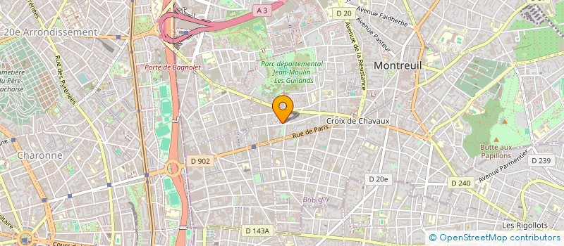 localisation de l'entreprise RMS TAXI  MONTREUIL
