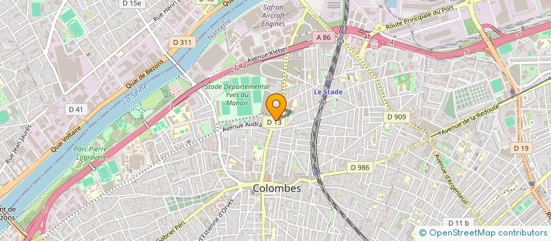 localisation de l'entreprise RMV  COLOMBES