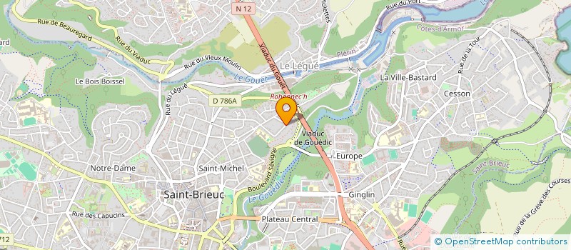 localisation de l'entreprise RN 12 LES VIADUCS RAS LE PONT à SAINT-BRIEUC