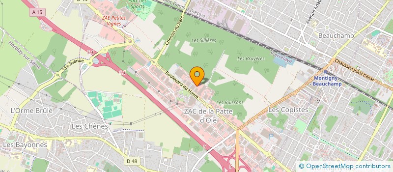 localisation de l'entreprise RN 14  PIERRELAYE