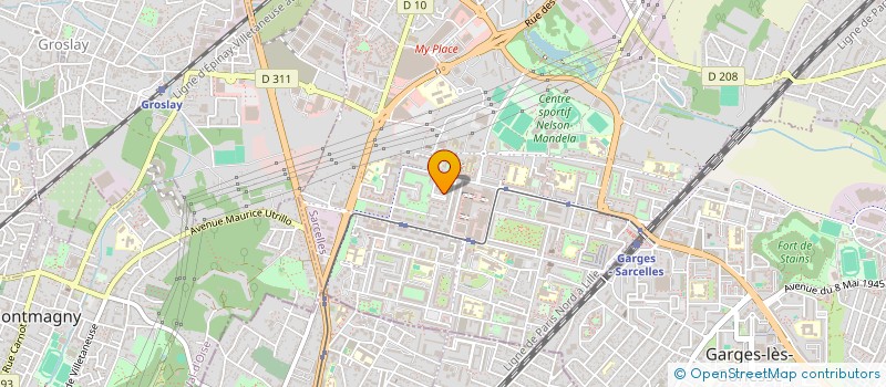 localisation de l'entreprise RN IMMO à SARCELLES