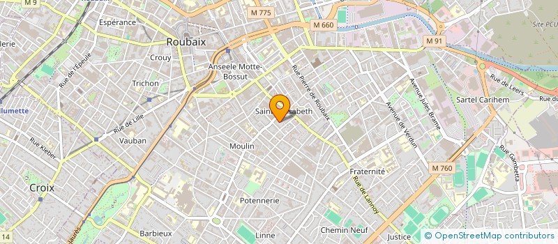 localisation de l'entreprise RN TOITURE  ROUBAIX