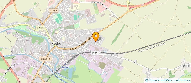 localisation de l'entreprise RN3M  RETHEL