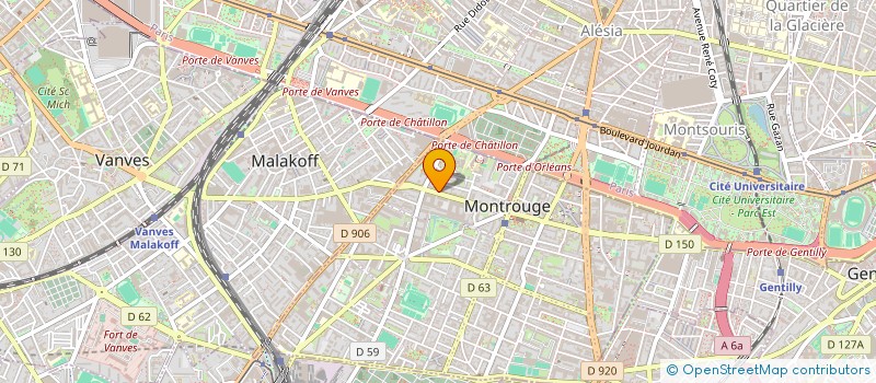 localisation de l'entreprise RNDG  MONTROUGE