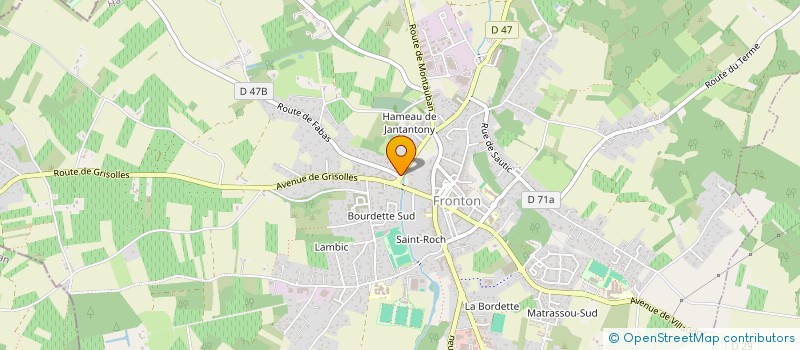 localisation de l'entreprise RNE  FRONTON