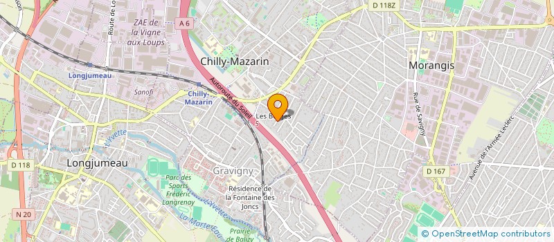 localisation de l'entreprise RNRCM à CHILLY-MAZARIN