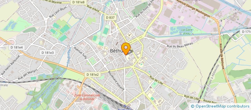 localisation de l'entreprise RNT LILLE 1 à BETHUNE