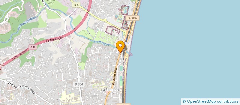 localisation de l'entreprise RNTO (RESEAUX NATIONAL DE TELECOMMUNICATIONS OPTIQUE)  ANTIBES