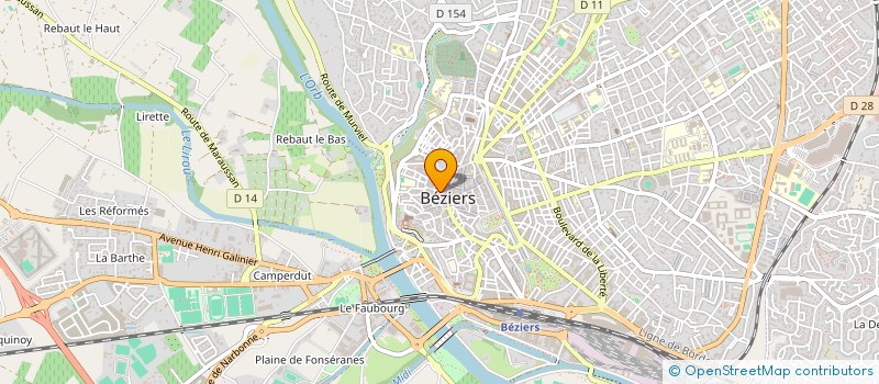 localisation de l'entreprise RO.BEE CHAUSSEUR à BEZIERS