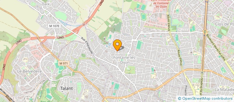 localisation de l'entreprise RO'CADRES INVEST à FONTAINE-LES-DIJON