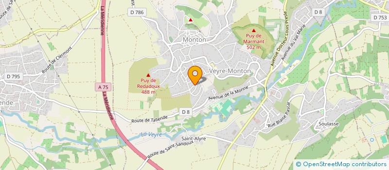 localisation de l'entreprise ROAB  VEYRE-MONTON