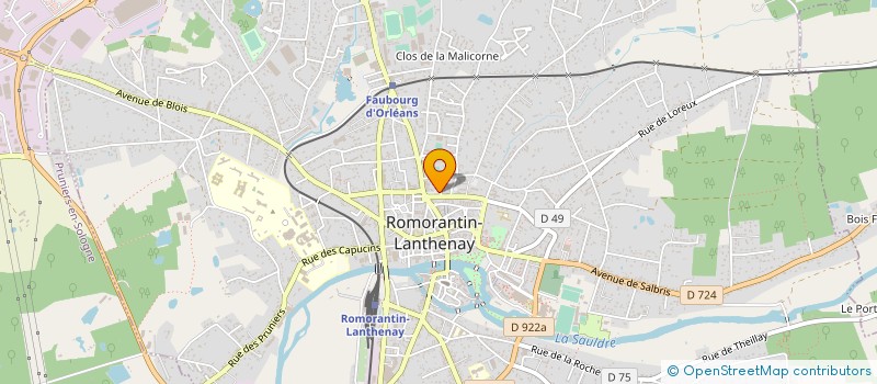 localisation de l'entreprise ROAC à ROMORANTIN-LANTHENAY