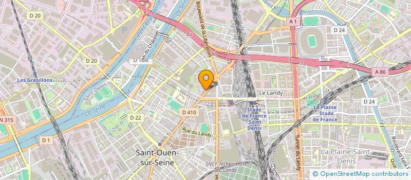 localisation de l'entreprise ROAD 75  SAINT-DENIS