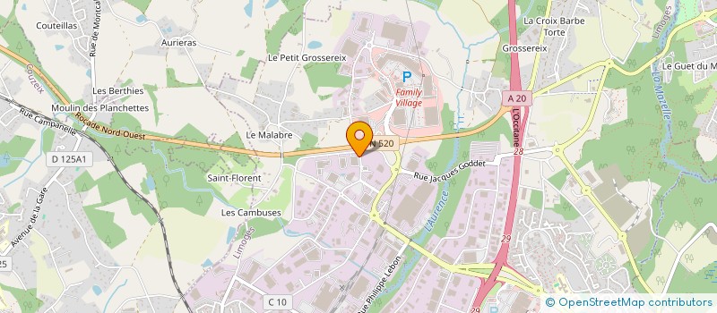 localisation de l'entreprise ROAD MOVE à LIMOGES