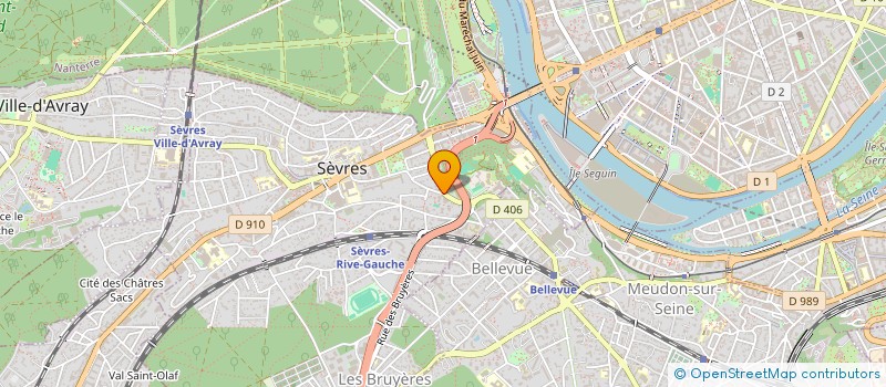 localisation de l'entreprise ROADHOUSE STUDIOS à SEVRES