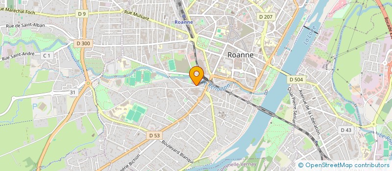 localisation de l'entreprise ROANNE 13 à ROANNE