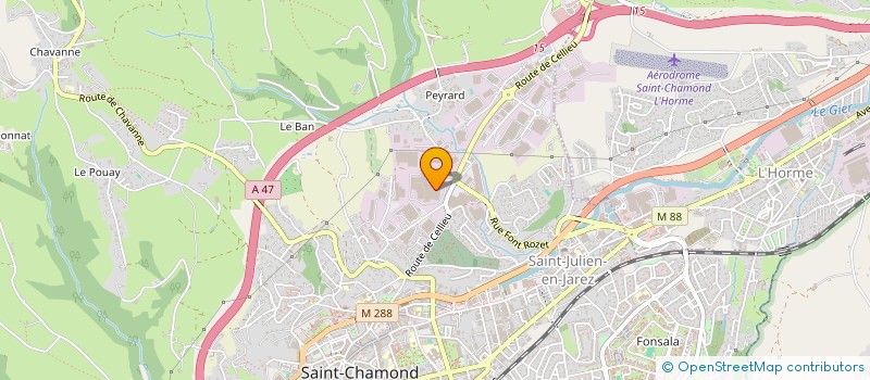 localisation de l'entreprise ROANNE BOBINAGE SERVICES  SAINT-CHAMOND