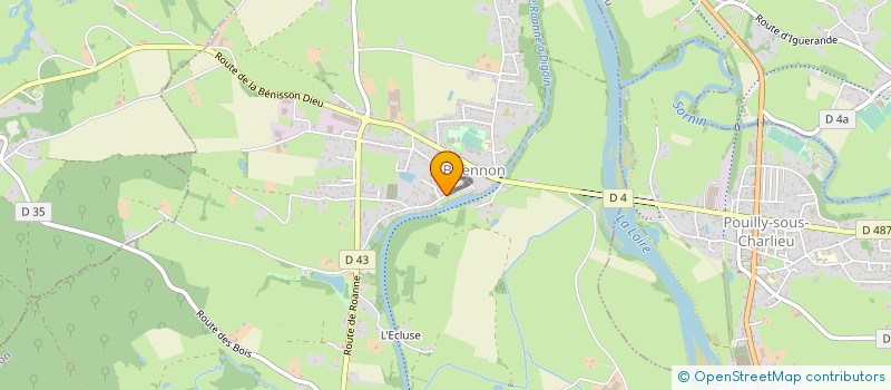 localisation de l'entreprise ROANNE GASTRONOMIE SA à BRIENNON