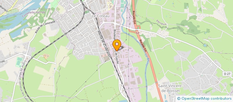 localisation de l'entreprise ROANNE PISCINES à LE COTEAU
