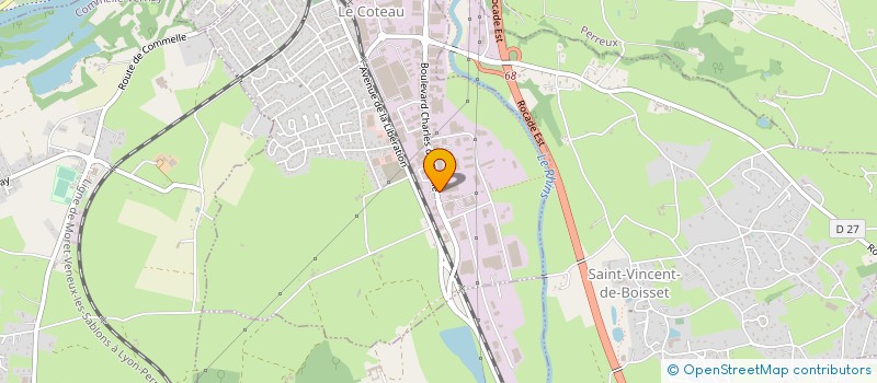 localisation de l'entreprise ROANNE TRONCONNEUSE à LE COTEAU