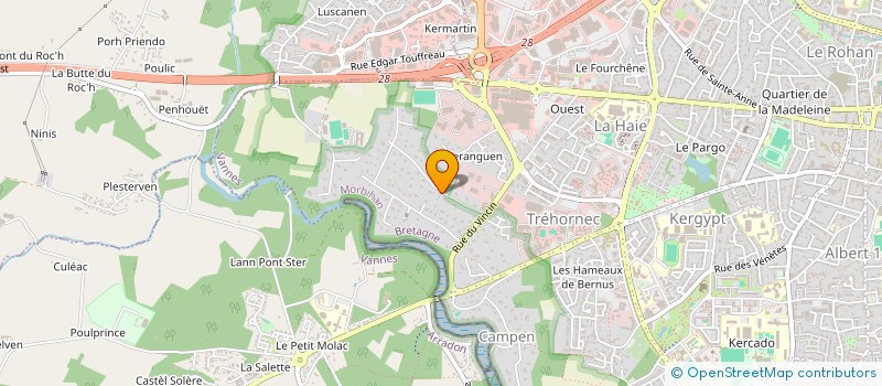 localisation de l'entreprise ROAZHON à VANNES