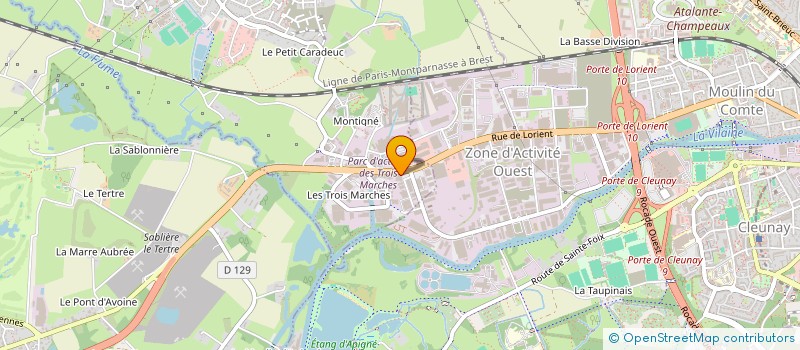 localisation de l'entreprise ROAZHON CLA à VEZIN-LE-COQUET