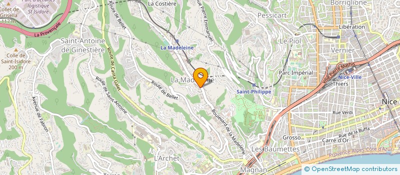 localisation de l'entreprise ROBARDET A ET MAIFFRET B à NICE