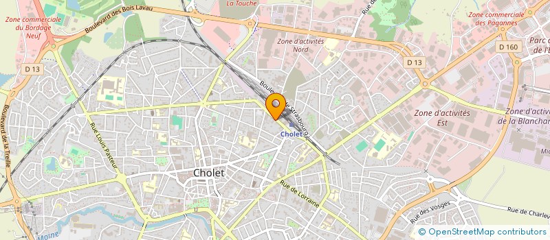 localisation de l'entreprise ROBDEB à CHOLET