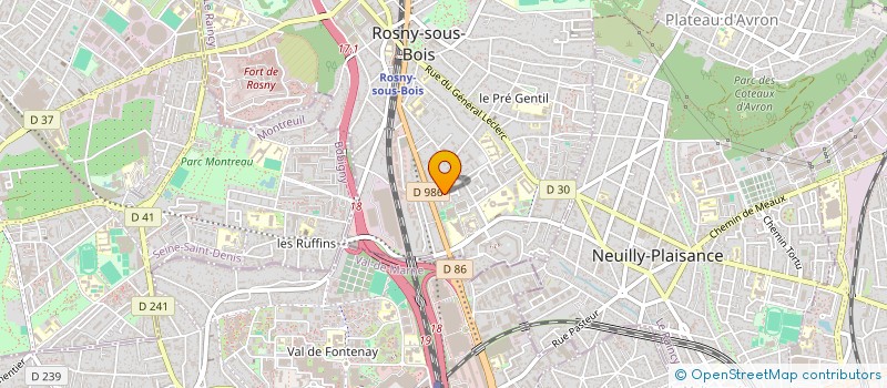 localisation de l'entreprise ROBERT 47 à ROSNY-SOUS-BOIS