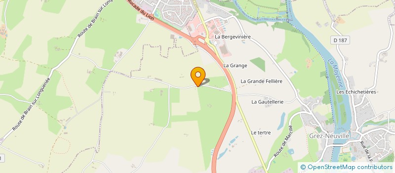 localisation de l'entreprise ROBERT à GREZ-NEUVILLE