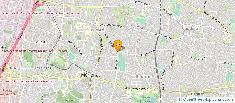 localisation de l'entreprise ROBERT BRETTES HORTICULTEUR  MERIGNAC