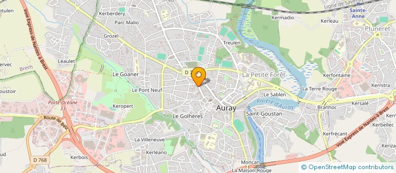 localisation de l'entreprise ROBERT CARRIERE SARL à AURAY