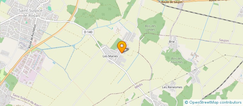 localisation de l'entreprise ROBERT GENERAUD - ENTREPRISE GENERALE DU BATIMENT - NEUF ET RENOVATION  SAINT-SULPICE-DE-ROYAN