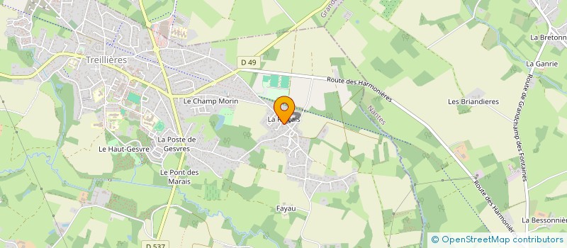 localisation de l'entreprise ROBERT GUILLEMARD SARL  TREILLIERES