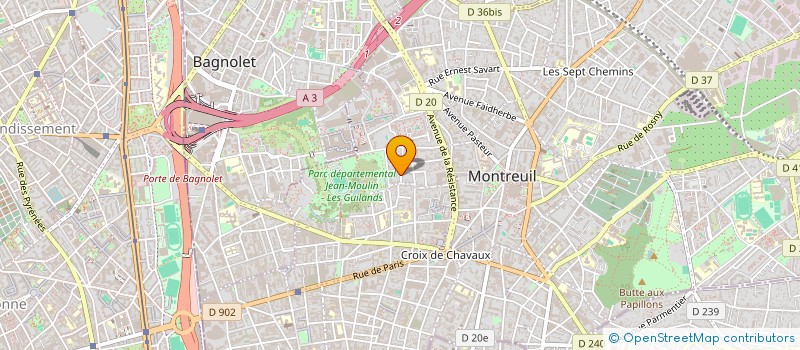 localisation de l'entreprise ROBERT LOUIS PATRIMOINE à MONTREUIL