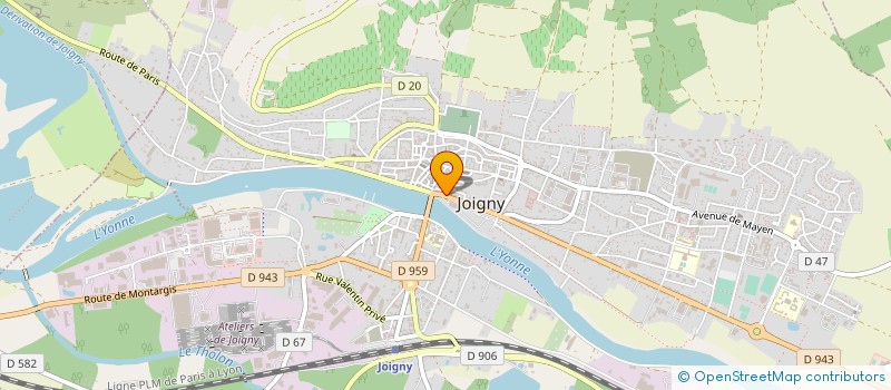localisation de l'entreprise ROBERT TOMAS à JOIGNY