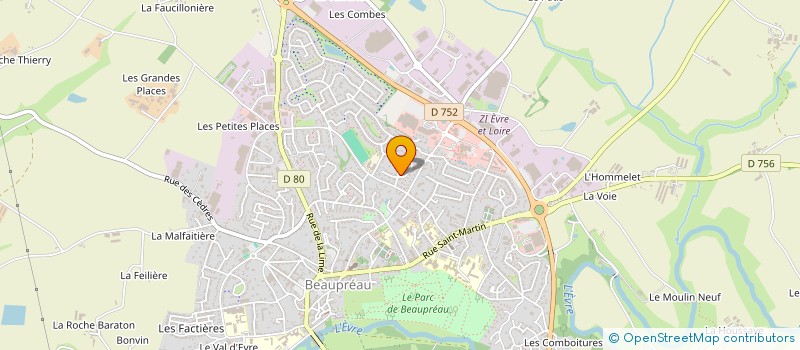 localisation de l'entreprise ROBET à MONTREVAULT-SUR-EVRE