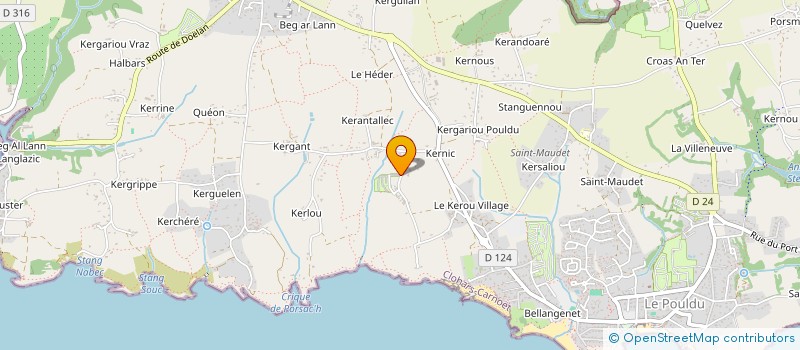 localisation de l'entreprise ROBET  CLOHARS-CARNOET