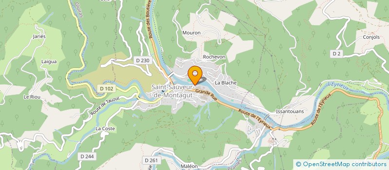 localisation de l'entreprise ROBIA  SAINT-SAUVEUR-DE-MONTAGUT