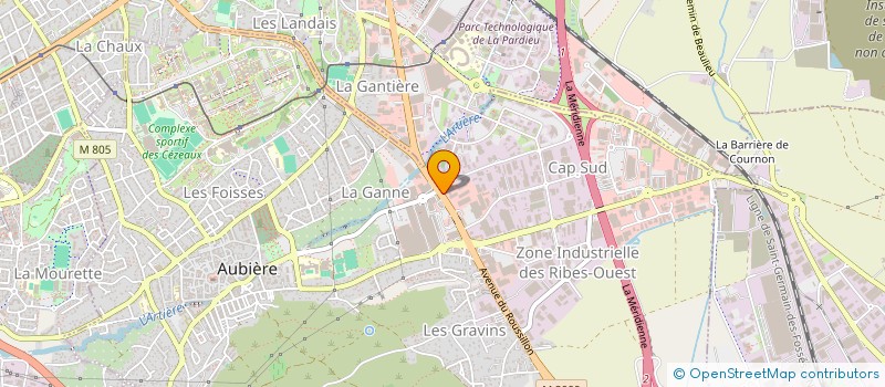 localisation de l'entreprise ROBICLER ROBINET INDUSTRIELLE CLERMONT  AUBIERE