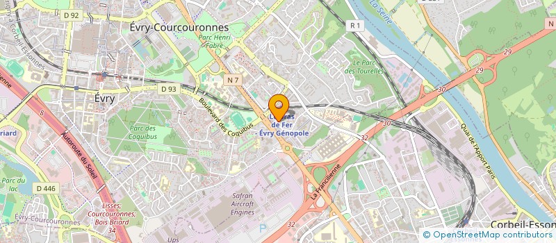 localisation de l'entreprise ROBIN à EVRY-COURCOURONNES