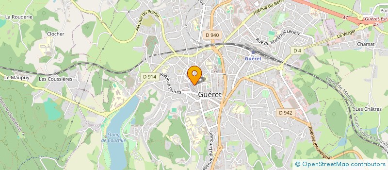 localisation de l'entreprise ROBIN à GUERET