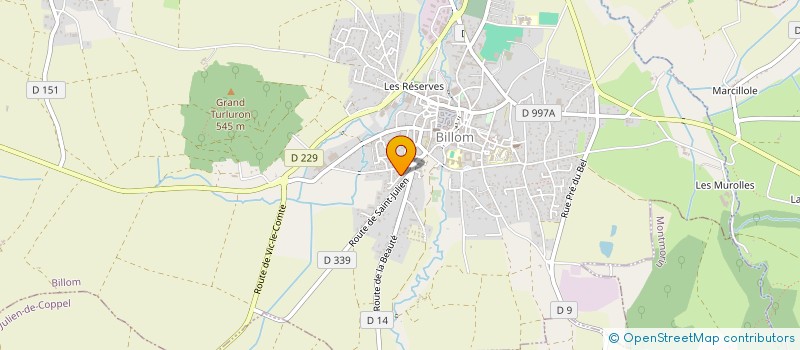 localisation de l'entreprise ROBIN BMX  BILLOM